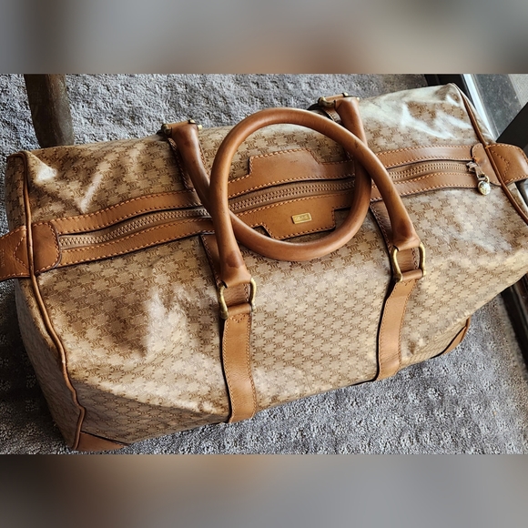 CELINE Macadam Boston Monogram Tan/Cream Duffle Bag UNISEX - Picture 4 of 16